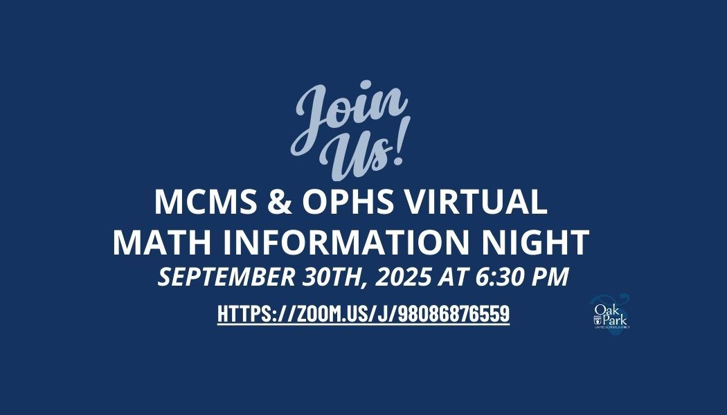  Math Information Night, September 30, 2025 at 6:30pm on Zoom
